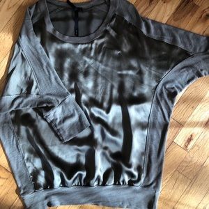 NORDSTROM brand, Two tone material, olive blouse